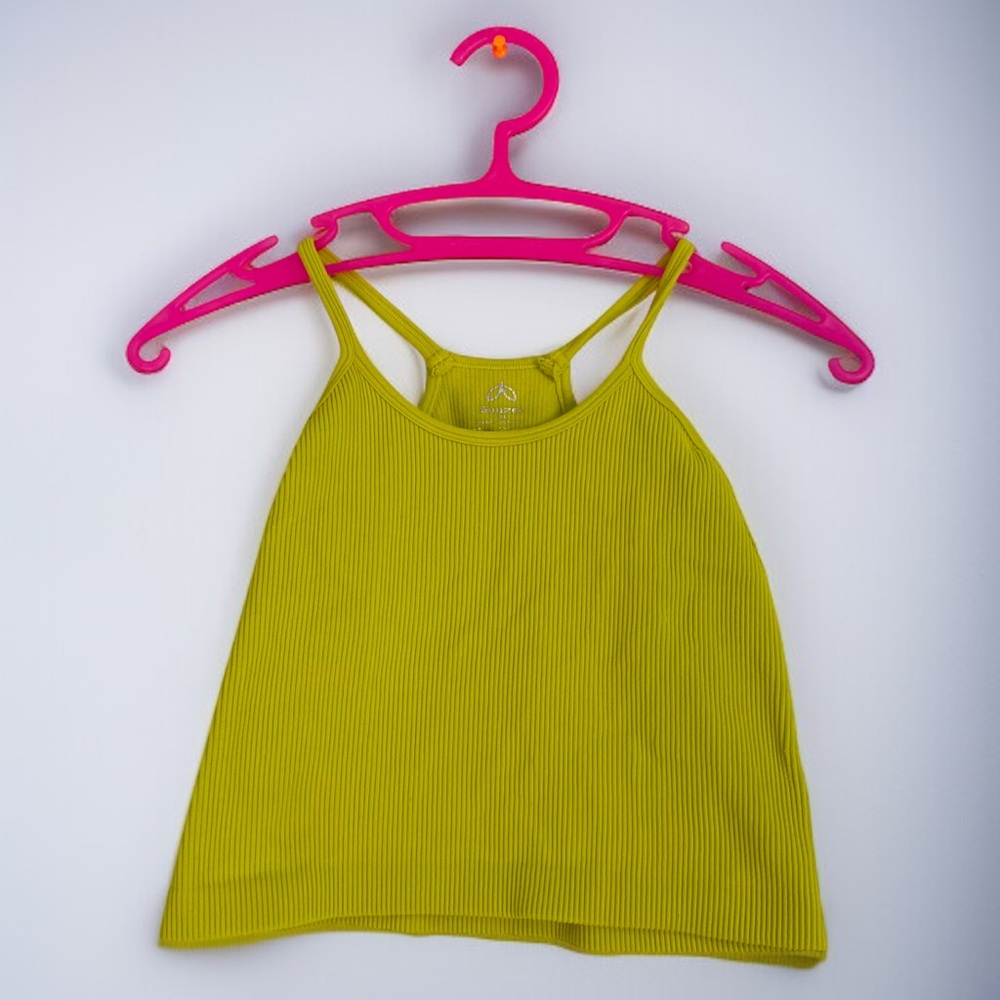 Sunzel NWOT Lime Green Ribbed Tank Top L/XL CC